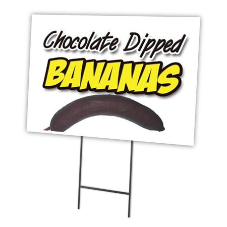 Signmission Chocolate Dipped Bana Yard & Stake outdoor plastic coroplast window, C-1216 Chocolate Dipped Bana C-1216 Chocolate Dipped Bana